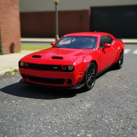 Miniatura Dodge Challenger Srt Hellcat 1:32 Som E Luz