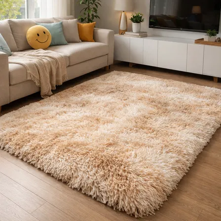 Tapete Sala Quarto 1,00x1,40 Shaggy Peludo Fofinho Luxo