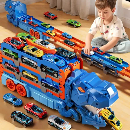Caminhäo Dinossauro Comendo Carros Brinquedo Com 6 Carros