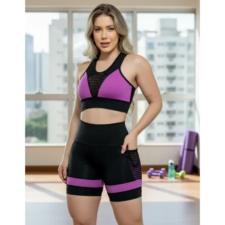 Conjunto Academia Roupa Ginástica Feminina Treino Fitness