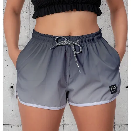 Short Feminino Praia W2 Passarinhos Rosa Academia Biker