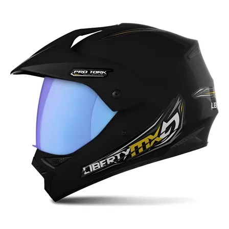 Capacete Fechado Liberty Mx Pro Vision Viseira Camaleão Nfe