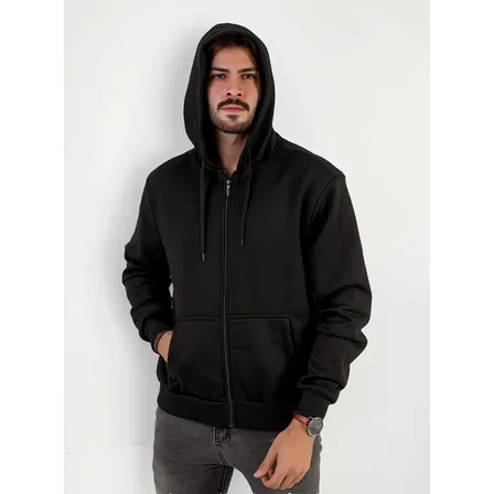 Blusa Moletom Casaco Com Capuz Casual Flanelado Inverno Frio