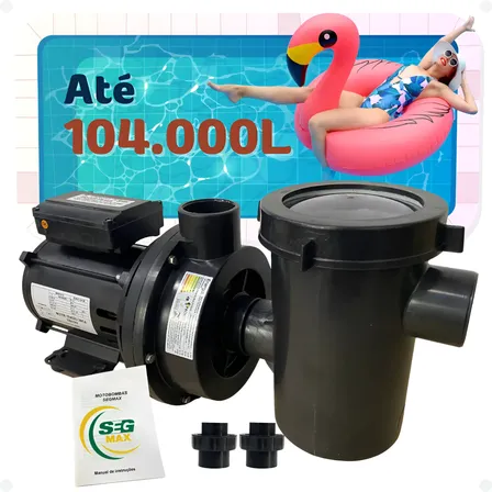 Bomba Piscina 1cv 1hp 110/220v Seg Maxtorque Autoescorvante