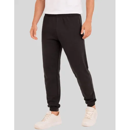 Calça Frio Moletom Bolso Flanelada Lisa Básica Leve Inverno