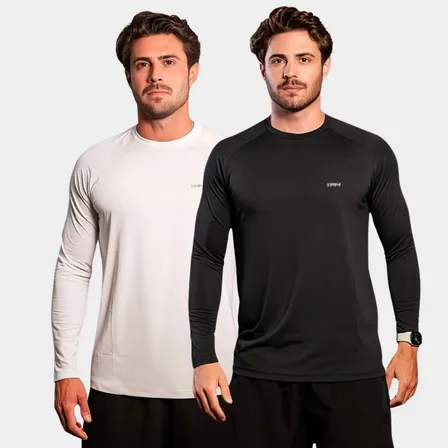 Kit 2 Camisas Proteção Uv Manga Longa Solar Raglan Térmica