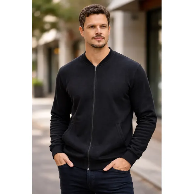 Blusa De Moletom Com Ziper Canguru Flanelado Inverno P Ao G1