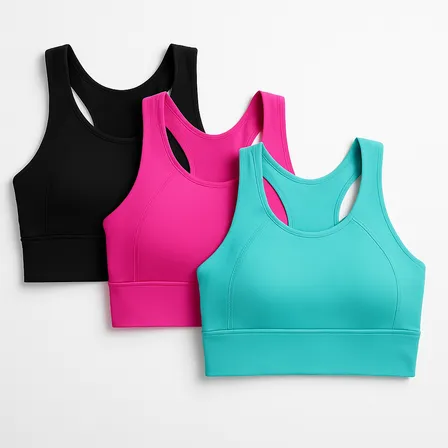 Kit 3 Croppeds Academia Ginástica Fitness Top Nadador Yoga