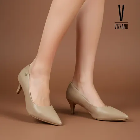 Sapato Scarpin Vizzano Salto Baixo 5cm Conforto Lançamento