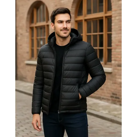Jaqueta Puffer Masculina Bobojaco Impermeável E Confortável