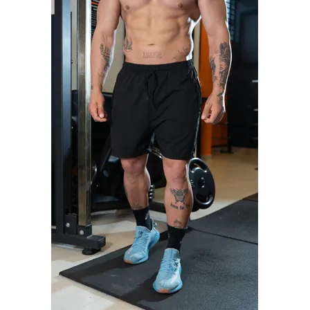 Bermuda Academia Masculina Slim Preto Rock Saints