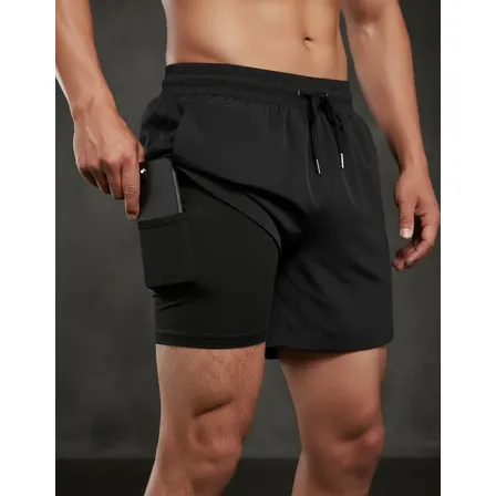 Shorts 2 Em 1 Térmico De Compressão Bolso Secreto Academia