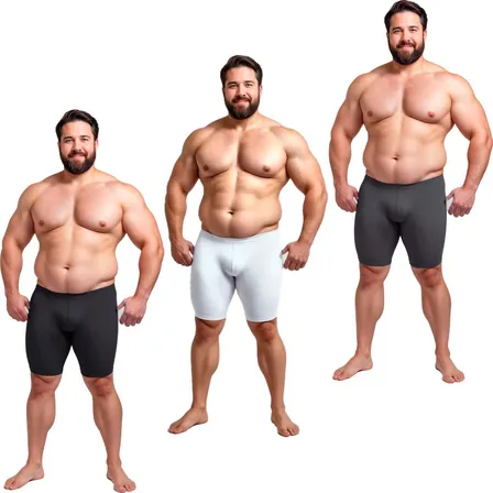 Kit 3 Bermudas Térmicas Plus Size Média Compressão Lycra Ext