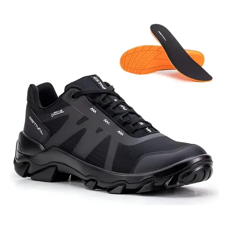 Sapato De Segurança All Black Hybrid Estival Palmilha Pu