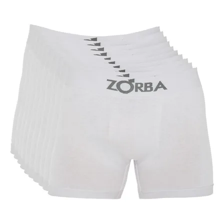 Kit 10 Cuecas Zorba Boxer Sem Costura Algodão 781