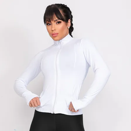 Blusa Uv Esportiva Zíper Dedeira Ciclismo Pesca Academia