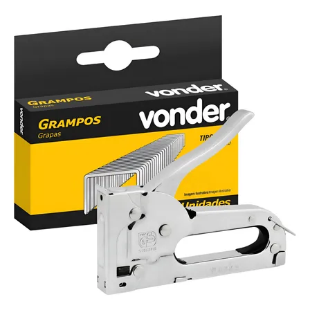 Kit Tapeceiro / Grampeador Manual Com 1000 Grampos - Vonder