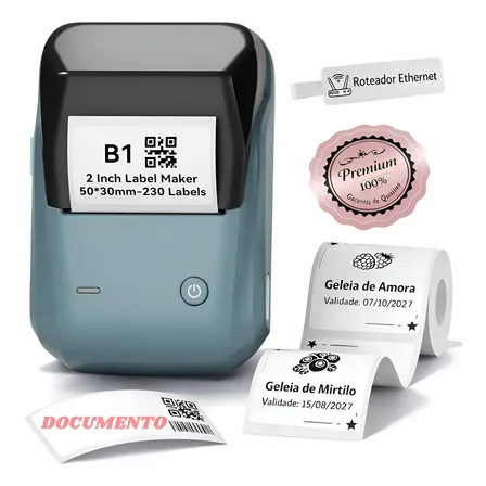 Impressora Niimbot B1 Térmica Bluetooth + 1 Rolo De Etiqueta