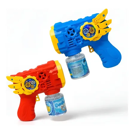 Brinquedo Bubble Gun Bolha De Sabão Pistola Automática Luz