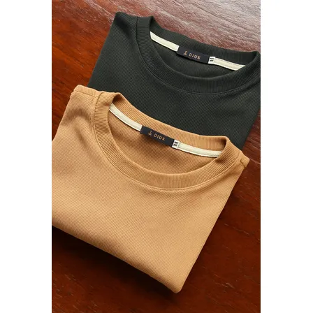 Kit 2 Camisetas Canelada Masculina Texturizado Premium Just