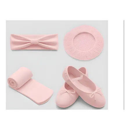 Sapatilha Faixinha Rede Meia Calça Ballet Infantil 4 Itens