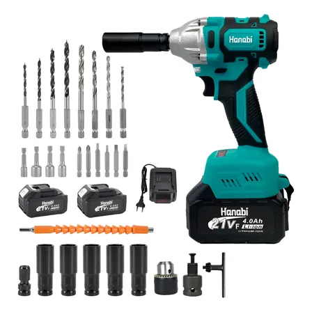 Kit Chave De Impacto Parafusadeira Furadeira 2 Baterias 21v
