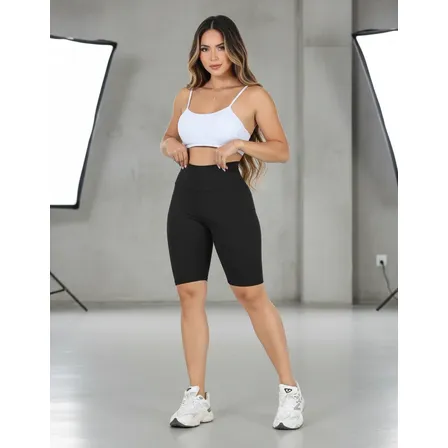 Short Femenina Bermuda Leggig Moda Fitness Academia Suplex