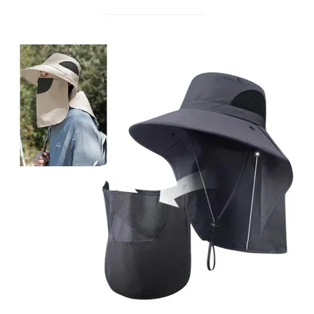Chapéu Pescador Trilha Camping Proteção Sol Pescoço Nuca Uv