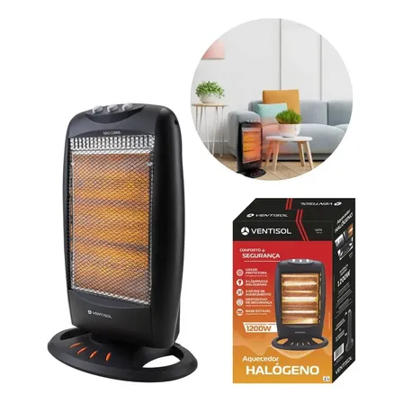 Aquecedor De Ar Halógeno Portátil Moderno P/ Casa Escritório