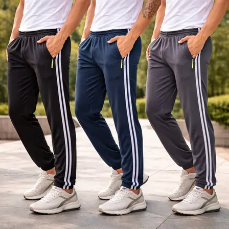Kit 3 Calça Moletom Masculina Academia Corrida Flanelada Top
