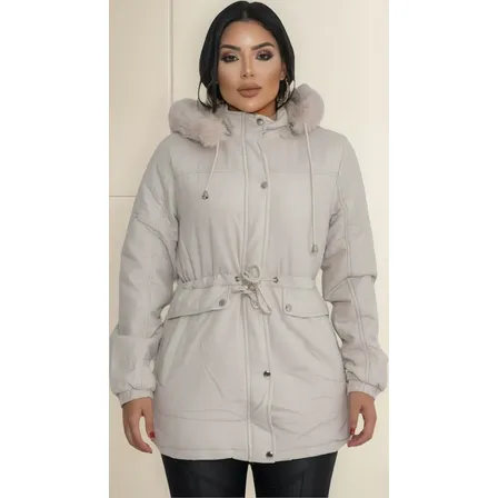 Jaqueta Feminino De Inverno Parka Térmica Com Capuz Espesso