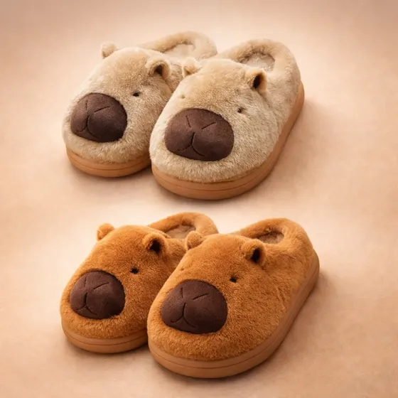Chinelo Pantufa Capivara Confortável Antiderrapante Fofos