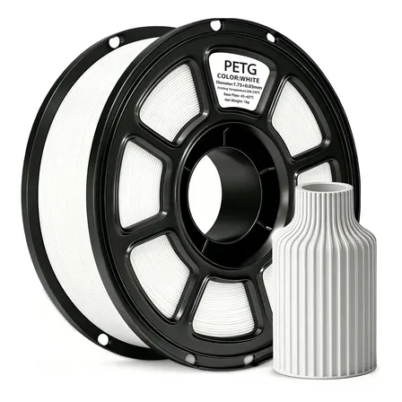 Filamento Petg Branco E Preto 1.75mm 1kg Para Impressora 3d