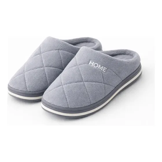 Pantufa Chinelo Forrada Home Riscos Quadrados Inverno By-626
