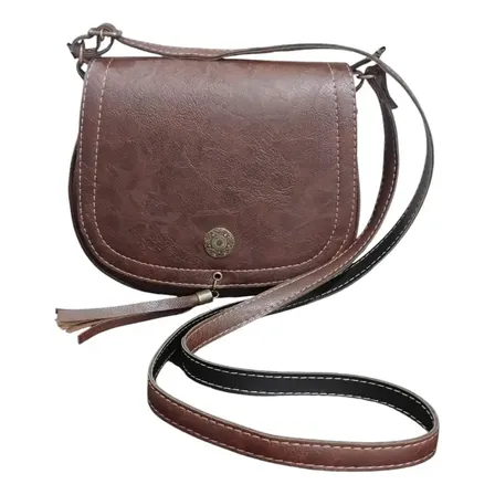 Bolsa Feminina Pequena Couro Sintético Transversal