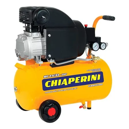 Compressor de ar elétrico portátil Chiaperini MC 7.6/21-2HP 21L 2hp