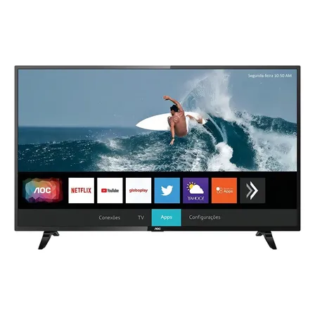 Smart Tv De 32 Aoc 32s5295 Com Tela Led Hd - Preto