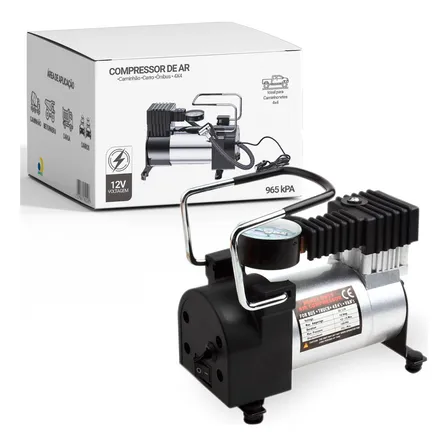 Mini Compressor de Ar Portátil B-Max 35L/Min para Automóveis e Bicicletas