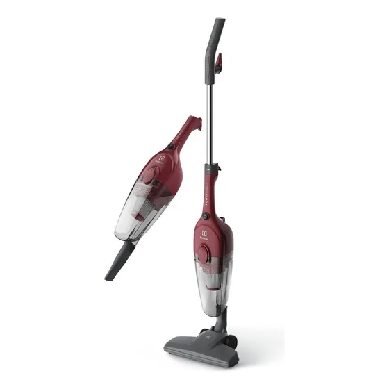 Aspirador De Pó Vertical Com Fio Portátil De Mão 2 Em 1 1100W De Potencia Com Cabo Elétrico De 5 Metros E 1,2 Litros De Capacidade Com Filtro Hepa Electrolux STK13 Vermelho