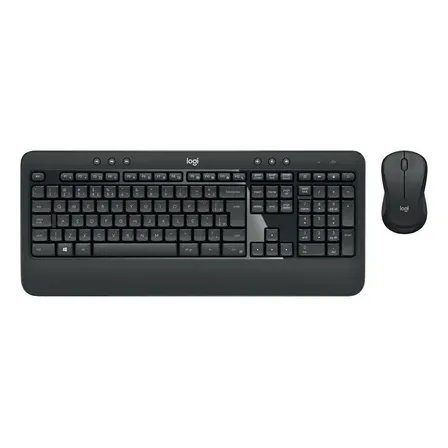 Kit Teclado E Mouse Mk540 Advanced Sem Fio Layout Abnt2 Ambidestro Logitech Preto