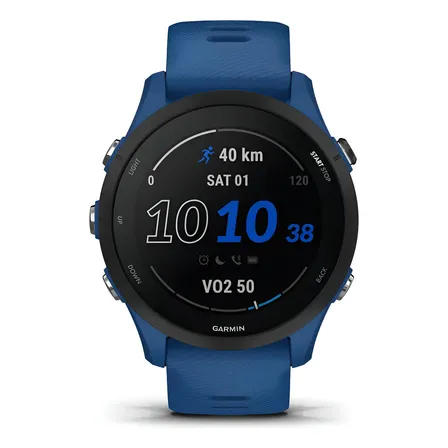 Garmin Forerunner 255 Smartwatch Esportivo Tidal Blue Com Gps, Bluetooth E Monitor Cardíaco - 46 Mm Preto