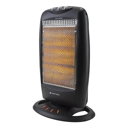 Aquecedor Elétrico Halógeno Portátil Ventisol de 1200W para Quarto