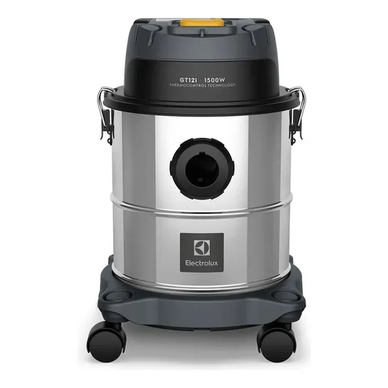 Aspirador de Pó e Água função sopro compacto líquidos químicos inox 1500W 12L total 8,5L útil protetor térmico GT12i