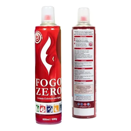 Extintor Incêncio Portátil 600 Ml Classes De Fogo A,b,c,d,k