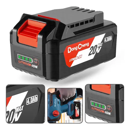 Bateria Dongcheng 20v 4.0 Ah Lithium Ion Max Medidor Carga