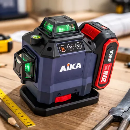 Nível A Laser Verde 16 Linhas Aika 3d 360o C/ Bateria