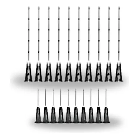 Kit 10 Micro Cânula 22g X 50mm Com Agulha De Pertuito Beleza