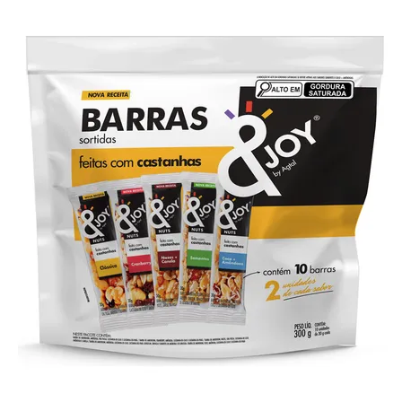 Barra De Castanha Ejoy Nuts Sortidas Pacote Com 10 Un 30g