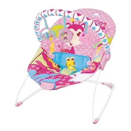 Cadeira De Descanso Vibratória Rosa Girafa Mastela