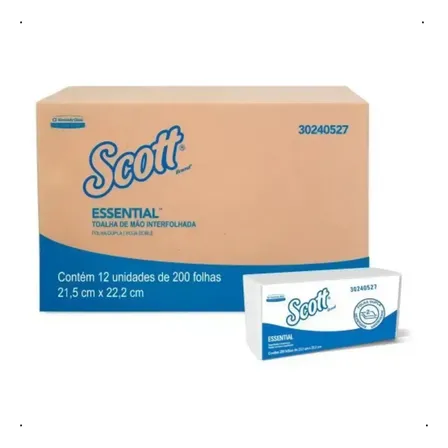 Papel Toalha Scott® Essential Interf. Folha Dupla 12 Pacotes